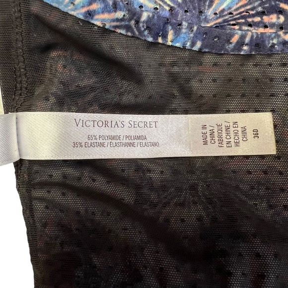 Victoria’s Secret Sport 36D Blue With Firework Graphic Racerback Sports Bra - Picture 5 of 13